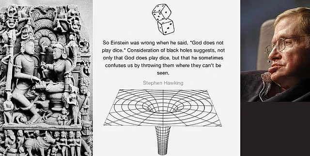 In Hindu Puranic imagery the Cosmic Dancer Shiva is depicted as playing dice with Shakti the primordial energy of the universe.