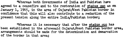 India-Pakistan agreement on ceasefire in Rann of Kutch (Photo: American Society of International Law) 