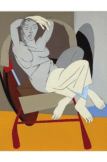 ‘Rickshaw Puller’, a Tyeb Mehta painting. 