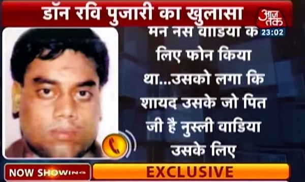 In June 2014, Ravi Pujari spoke to an Aaj Tak correspondent to clarify that he had not threatened or tried to extort money from Nusli Wadia, but wanted to speak to Ness Wadia to amicably resolve his issues with Preity Zinta. (Photo Courtesy: <a href="https://www.youtube.com/watch?v=itGb8Cg89rw">YouTube/Aaj Tak</a>) 