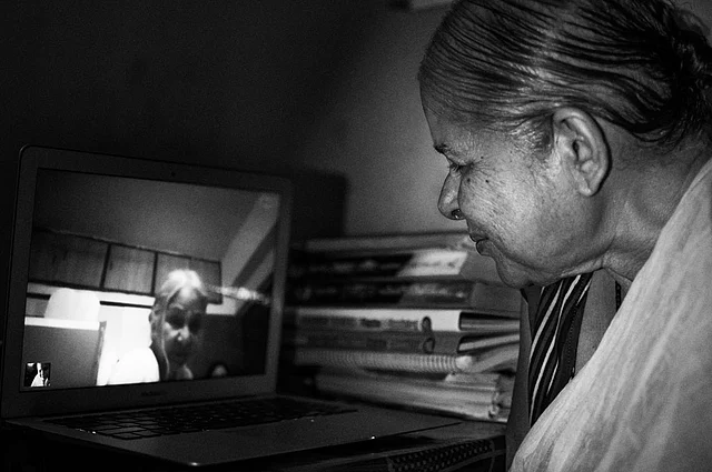 Shukla meets Cherry over Skype for the first time after decades. (Photo: Smita Sharma)