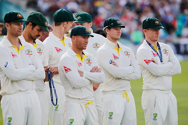 A dejected Australian team after losing the Ashes 3-2. (Photo: Reuters)