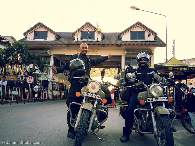 Successfully entering Thailand at Mae Sot after crossing the length of Myanmar. (Photo: Jay Kannaiyan)