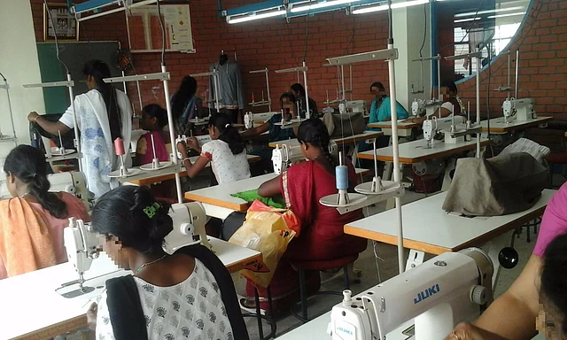 A ToF factory where survivors of sex trafficking are braving their way to a livelihood. (Photo Courtesy: Threads of Freedom)