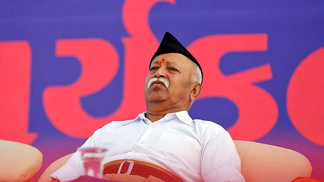 RSS chief Mohan Bhagwat not too long ago spoke about the “contract” between husband and wife. (Photo: Reuters)