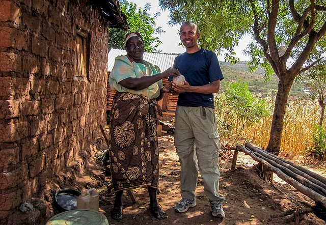 Me with a local in Kenya. (Photo Courtesy: Jay Kannaiyan)
