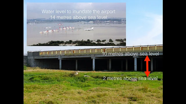 The next time there’s a flood in the city, the Chennai airport could witness a similar or worse situation. (Photo Courtesy: The News Minute)