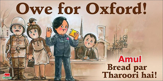 An ode to Tharoor’s Oxford speech by Amul. (Photo courtesy: Amul’s <a href="https://twitter.com/Amul_Coop">Twitter page</a>)