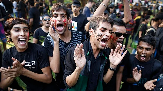 Gay rights activists protesting against the verdict by the Supreme Court in December 2013. (Photo: Reuters)