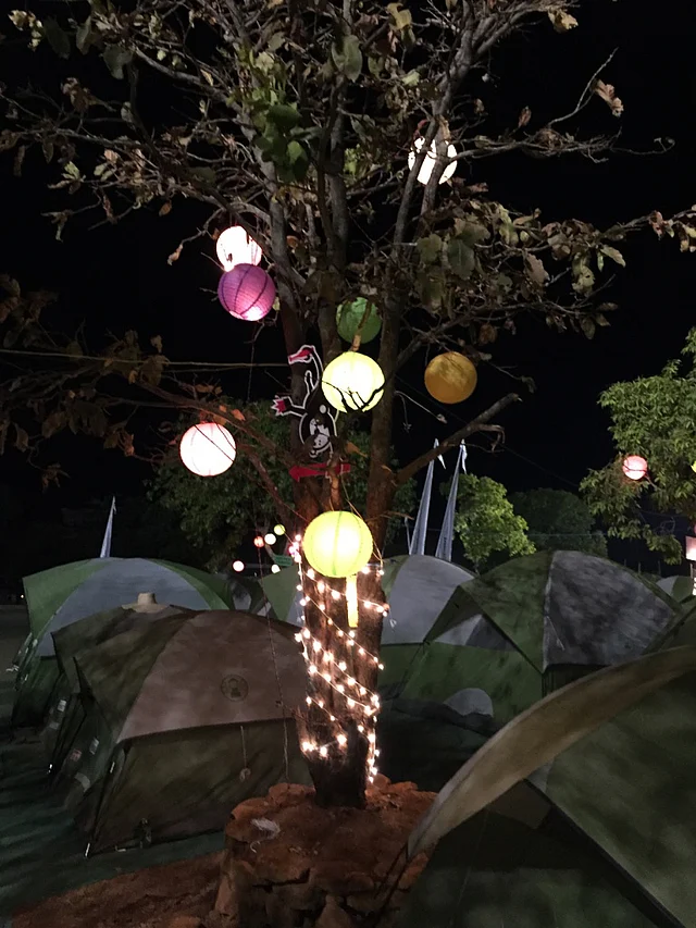 It was a huge, open space with bright fairy lights strung up on balloons. (Photo Courtesy: Radhika Sharma)