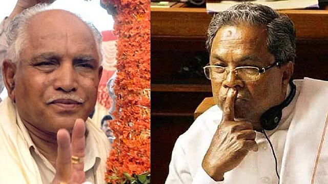 Yeddyurappa (L) and Siddaramaiah (R).