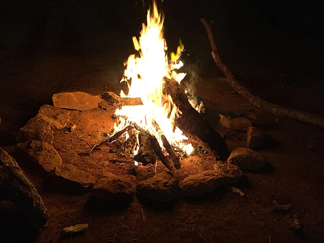 Bonfires are a staple of all their camping packages – not merely to lend camping its ‘classic’ touch, but also to cook dinner. (Photo Courtesy: Radhika Sharma)