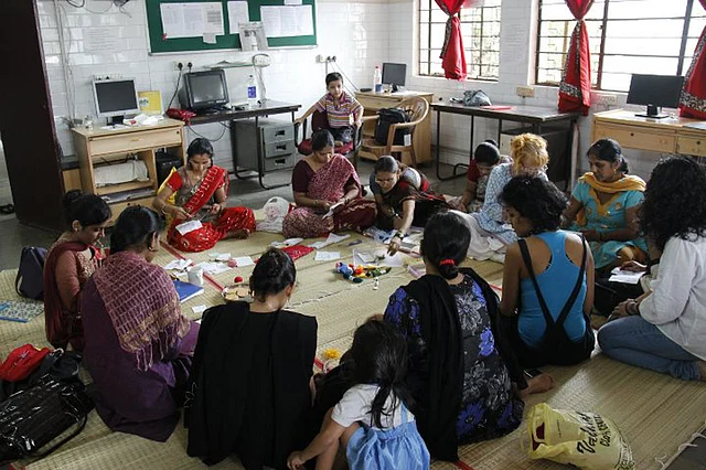 90 Feet Road in Mumbai’s Dharavi slum area houses a community centre where women gather to talk, offering a helping a hand to victims of domestic abuse. (Photo Courtesy: <a href="https://www.facebook.com/SnehaMumbai/photos">Facebook/SNEHA</a>)