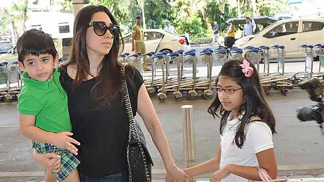 Karisma Kapoor with her children (Photo: PTI)
