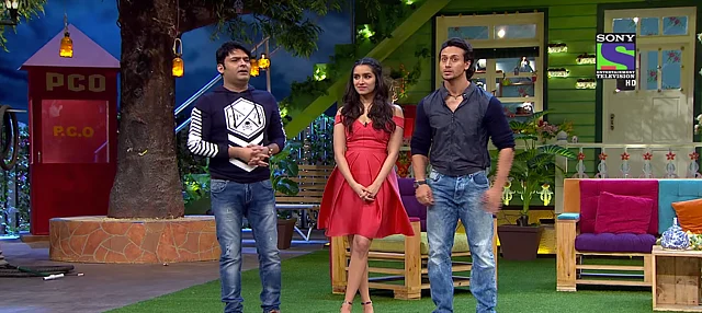 Kapil Sharma with Shraddha Kapoor and Tiger Shroff on the new show (Photo courtesy: YouTube)