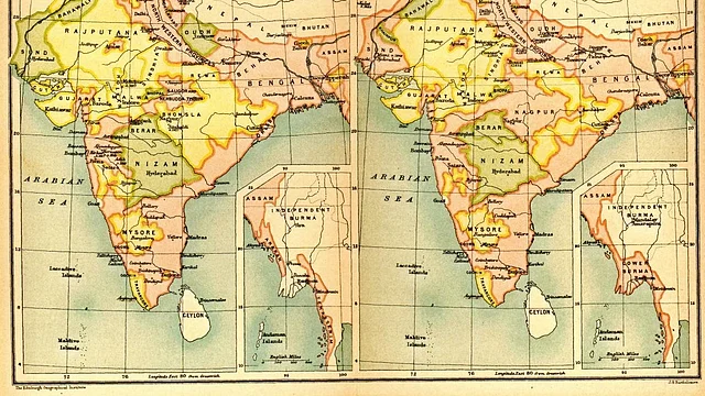 Image of map of India under the British East India Company, comparing 1837 with 1857. (Photo Courtesy: Imperial Gazetteer of India, Oxford University Press, 1907)