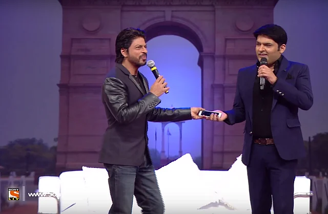 Shah Rukh Khan on the inaugural episode of <i>The Kapil Sharma Show </i>(Photo courtesy: YouTube)