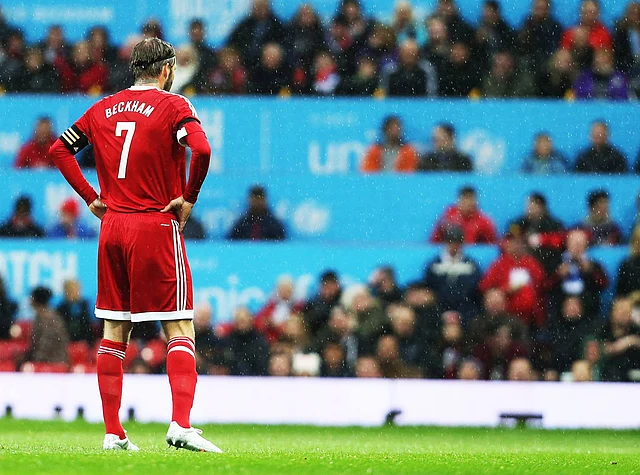 The famous ManU #7. (Photo: <a href="https://www.facebook.com/Beckham/photos">Beckham’s Facebook page</a>)