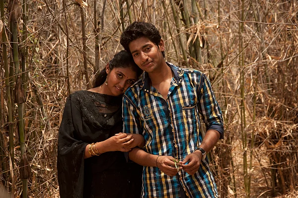 The lead cast of <i>Sairat</i> in a scene from the film