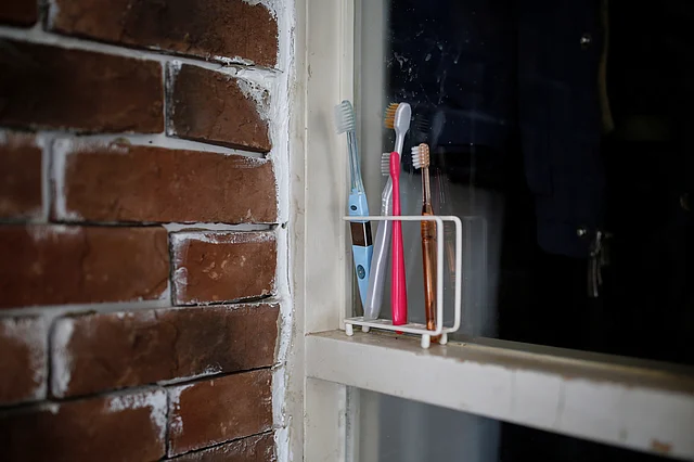 Toothbrushes are seen in the bathroom of the apartment of minimalist Naoki Numahata in Tokyo. (Photo: Reuters) 