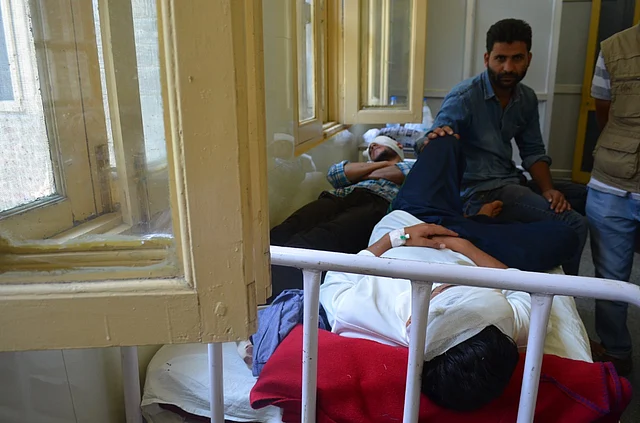 The wards in SMHS are full of bullet and pellet gun related injuries. (Photo: Pradeepika Saraswat)