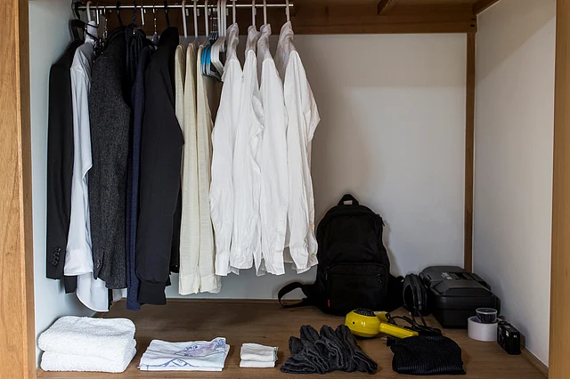 Clothes hang in the wardrobe of minimalist Katsuya Toyoda in Tokyo. (Photo: Reuters) 