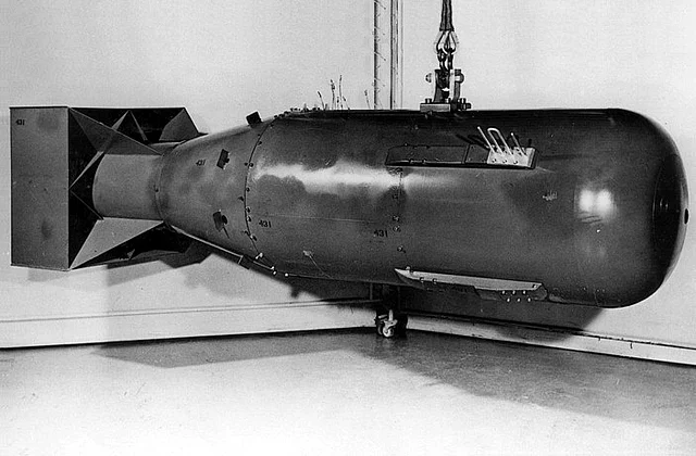 “Little Boy” the nuclear bomb that wreaked havoc on 6 August at Hiroshima.