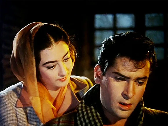 Saira Banu and Shammi Kapoor in a scene from <i>Junglee</i> (1961)