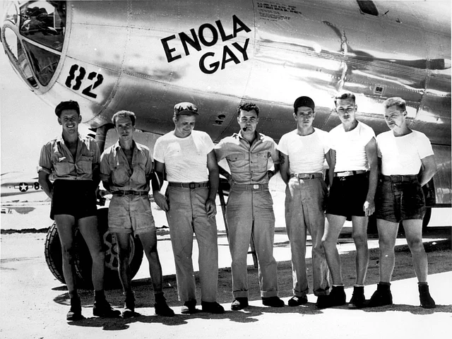 The “Enola Gay” superbomber plane that carried the bomb “Little Boy” – that was dropped over Hiroshima on 6 August – was named for the the pilot’s mother Enola Gay Tibbets. 