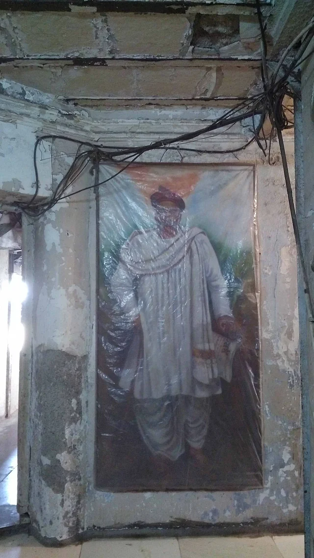 An old portrait of Lokmanya Tilak at Sardar Gruh in Mumbai. 