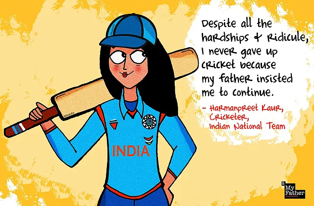 Harmanpreet Kaur, Indian cricket player. (Photo: Facebook @<a href="https://www.facebook.com/myfatherIllustrations/">MyFatherIllustrations</a>)