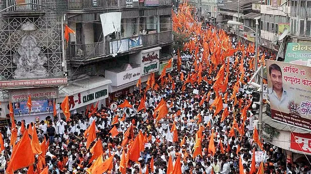 Protesters from the Maratha community marched in 2018, demanding quota. 