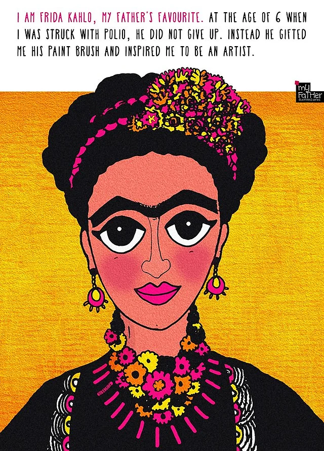 Freida Kahlo, *needs no introduction*. (Photo: Facebook @<a href="https://www.facebook.com/myfatherIllustrations/">MyFatherIllustrations</a>)