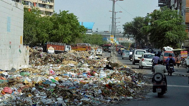 File Photo: Agencies outsourced by Vadodara’s civic body brought in rocks and sand to the weighing scales instead of garbage