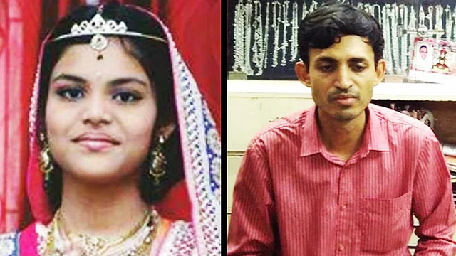 13-year-old Aradhana (left) and her father (right). (Photo Courtesy: <i>The News Minute</i>)