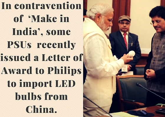 (Photo: <a href="http://www.narendramodi.in/pm-launches-scheme-for-led-bulb-distribution-under-domestic-efficient-lighting-programme-in-delhi-7120">narendramodi.in</a>/Altered by <b>The Quint</b>)