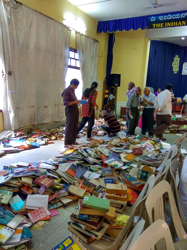 Book sale at the Indian Institute of Culture. (Photo Courtesy: Basav Biradar)