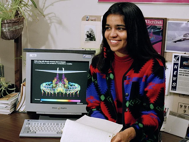 Kalpana Chawla in October 1995 when she was an astronaut candidate working at NASA Ames.