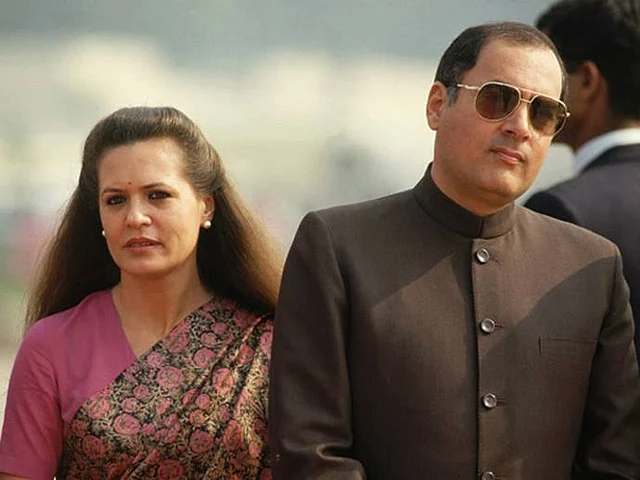 Sonia Gandhi with husband and former prime minister Rajiv Gandhi.