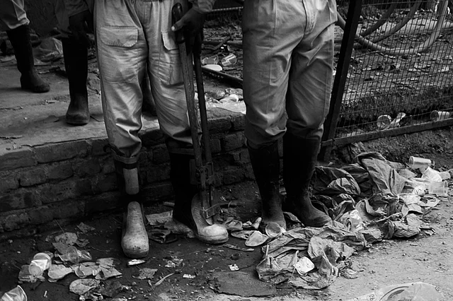 Firemen standing with their equipment. (Photo courtesy: Sameer Khan) 