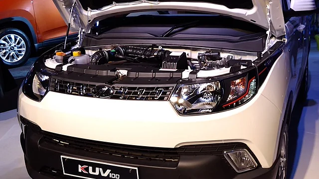 Petrol/Diesel engine on the Mahindra KUV 100. (Photo: <b>The Quint</b>)