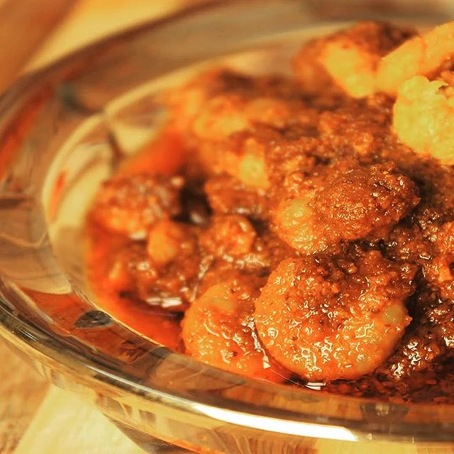 The spicy shrimp <i>lonache </i>is a soul-stealer. (Photo courtesy: <a href="https://www.facebook.com/pg/dinewithvijaykars/photos/?ref=page_internal">Facebook/ DineWithVijaykars</a>)