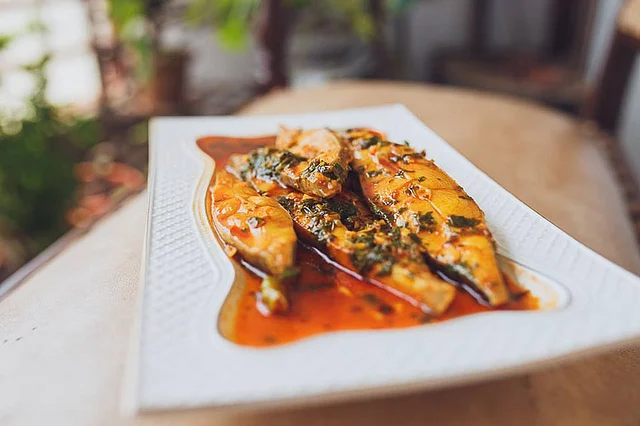 <i>Paplet </i>(pomfret) <i>bhujane </i>is a staple PP dish. (Photo courtesy: <a href="https://www.facebook.com/pg/authenticook/photos/?ref=page_internal">Facebook/ Authenticook</a>)