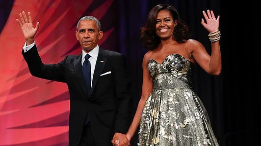 Barack and Michelle Obama.