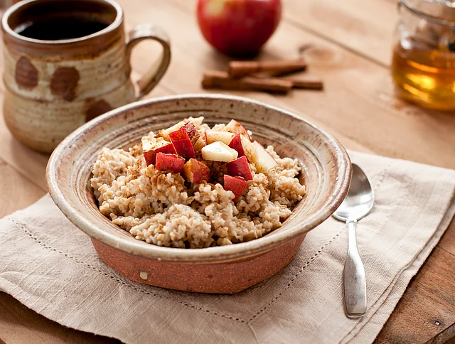 Oats in the morning help keep blood sugar levels under control the rest of the day.