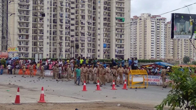 Noida’s Mahagun Moderne society was attacked by a mob after a maid was allegedly beaten up and handed over to police on 12 July.