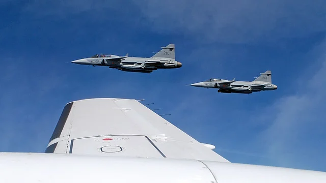 Saab’s gripen aircraft.