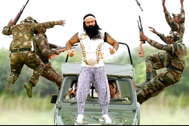 Ram Rahim in a still from <i>Messenger of God</i>.