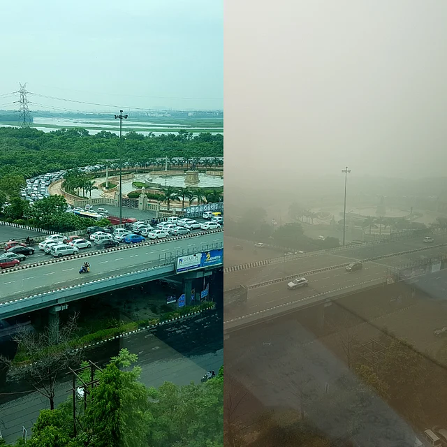 The smog as seen from my window. Could all those cars have contributed to the living hell we are in now?