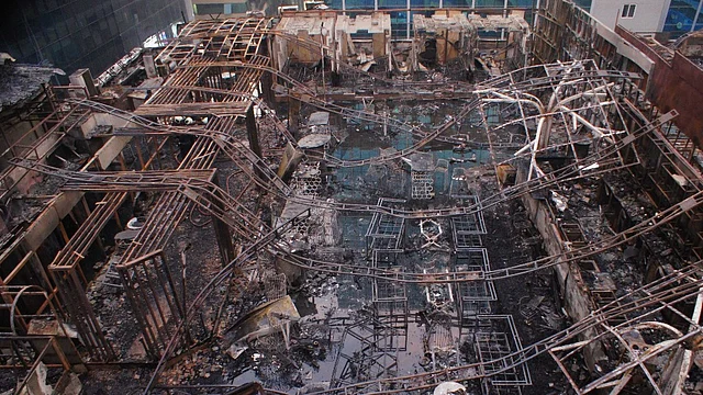 Aftermath of the Kamala Mills fire.